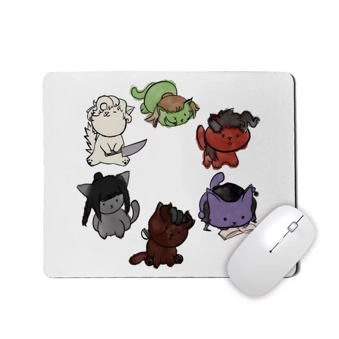 Baldurs Gate 3 Character Cute Cat Karlach Astarion Mousepad