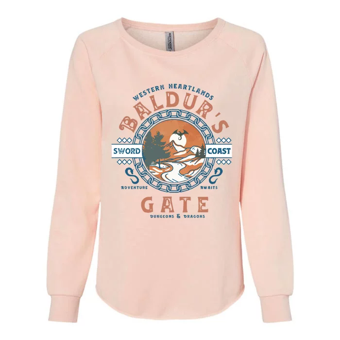 Baldurs Gate 3 Adventure Awaits Astarion High Elf Womens California Wash Sweatshirt