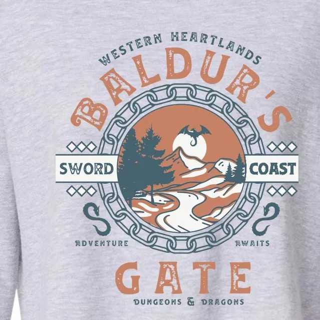 Baldurs Gate 3 Adventure Awaits Cropped Pullover Crew