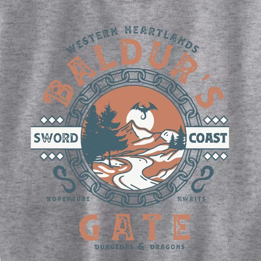 Baldurs Gate 3 Adventure Awaits Kids Sweatshirt