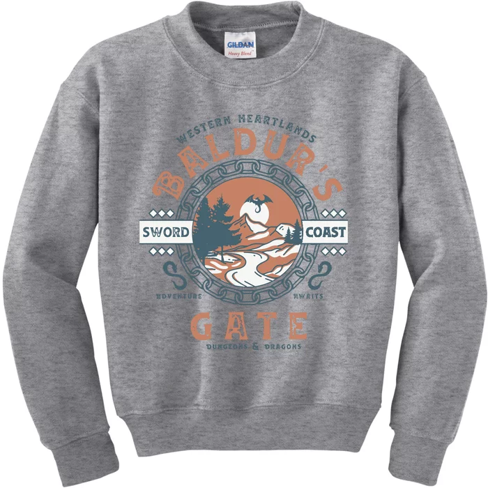 Baldurs Gate 3 Adventure Awaits Kids Sweatshirt