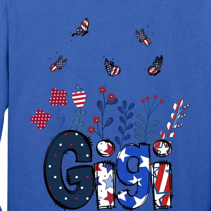 Butterflies Gigi 4th Of July Happy Usa Independence Christm Cool Gift Long Sleeve Shirt