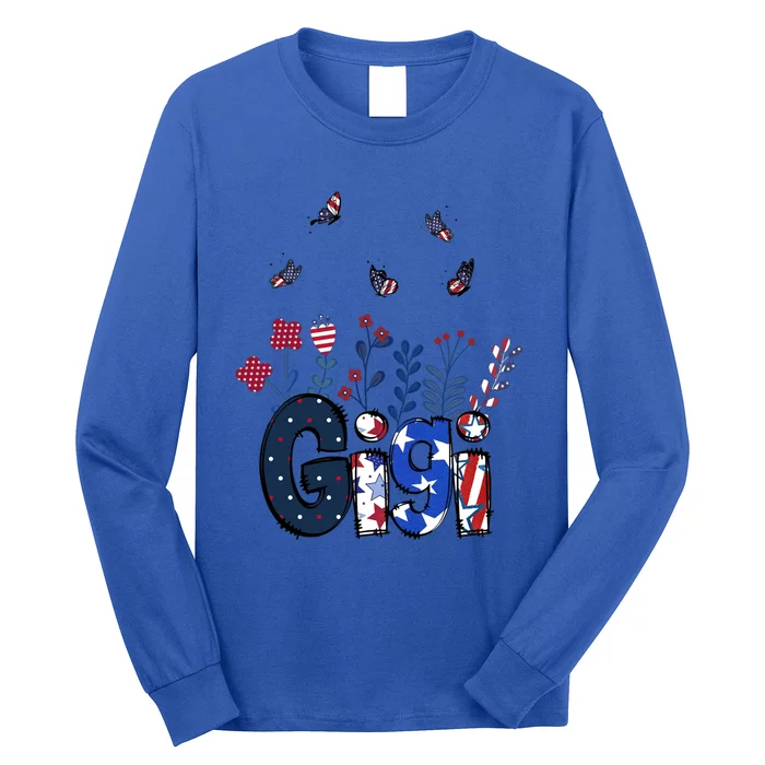 Butterflies Gigi 4th Of July Happy Usa Independence Christm Cool Gift Long Sleeve Shirt