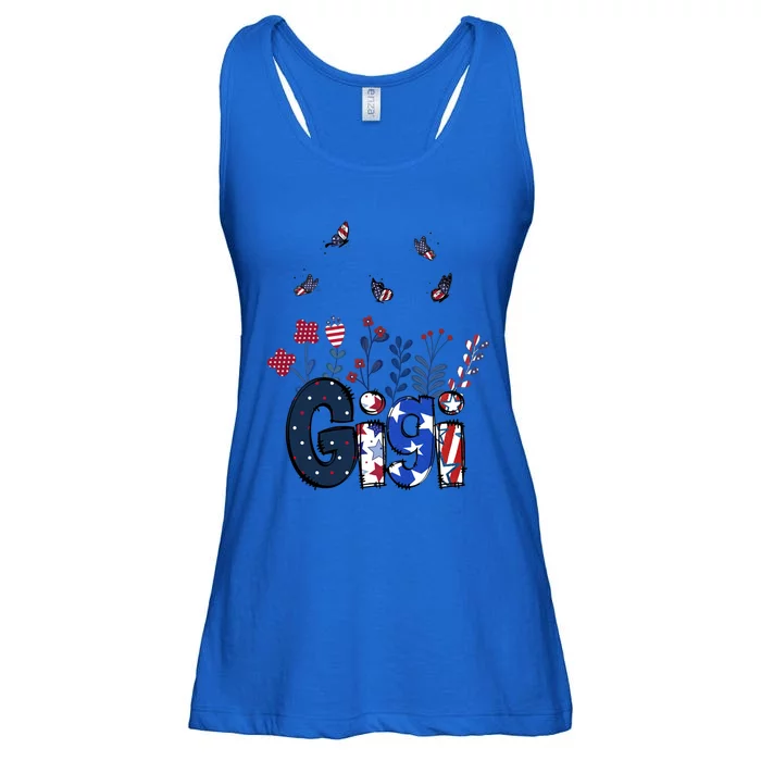 Butterflies Gigi 4th Of July Happy Usa Independence Christm Cool Gift Ladies Essential Flowy Tank