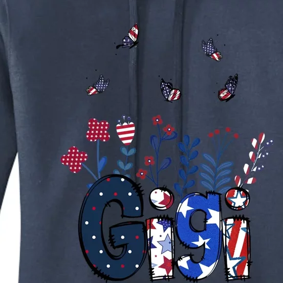 Butterflies Gigi 4th Of July Happy Usa Independence Christm Cool Gift Women's Pullover Hoodie