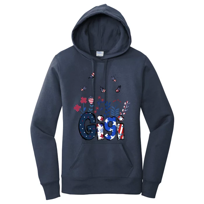 Butterflies Gigi 4th Of July Happy Usa Independence Christm Cool Gift Women's Pullover Hoodie