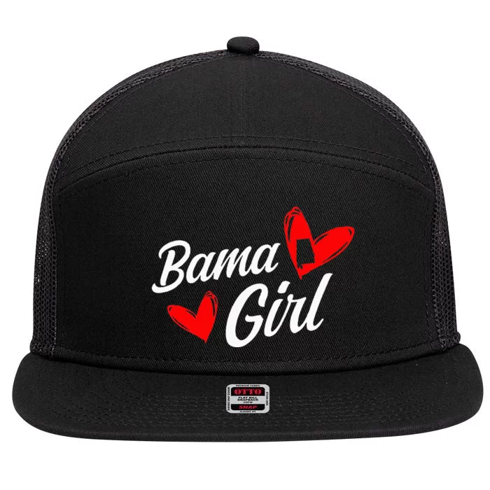 Bama Girl Alabama Love Home State 7 Panel Mesh Trucker Snapback Hat