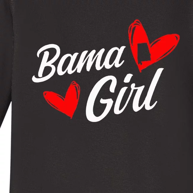 Bama Girl Alabama Love Home State Baby Long Sleeve Bodysuit