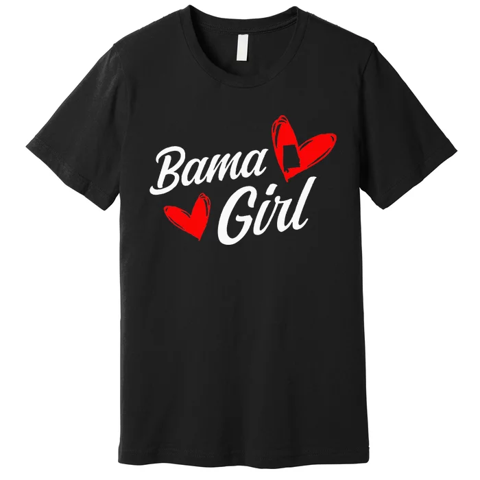 Bama Girl Alabama Love Home State Premium T-Shirt