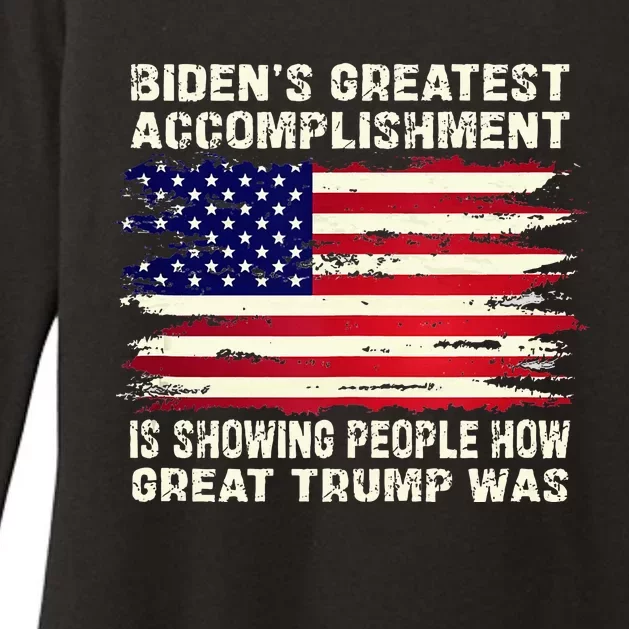 BidenS Greatest Accomplishment Is Showing 2024 Womens CVC Long Sleeve Shirt