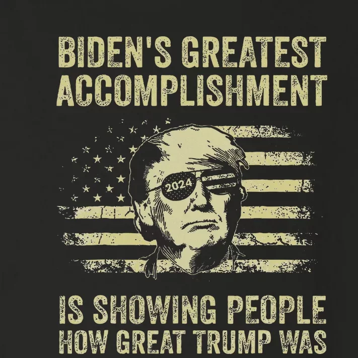 BidenS Greatest Accomplishment Is Showing Trump 2024 Toddler Long Sleeve Shirt