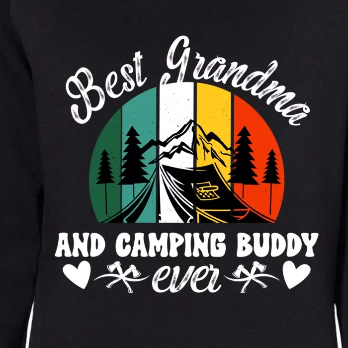 Best Grandma And Camping Buddy Grandmother Camping Buddies Funny Gift Womens California Wash Sweatshirt