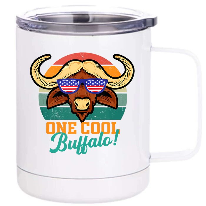 Buffalo Gifts Apparel Souvenirs Usa Flag Sports Tailgating Front & Back 12oz Stainless Steel Tumbler Cup