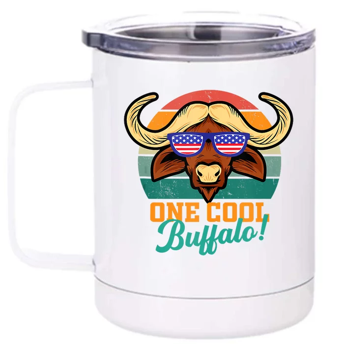 Buffalo Gifts Apparel Souvenirs Usa Flag Sports Tailgating Front & Back 12oz Stainless Steel Tumbler Cup