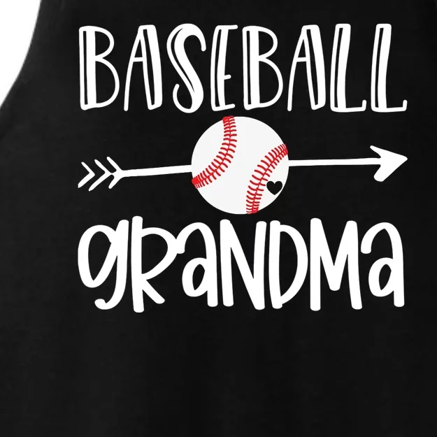 Baseball Grandma Arrow Ladies Tri-Blend Wicking Tank