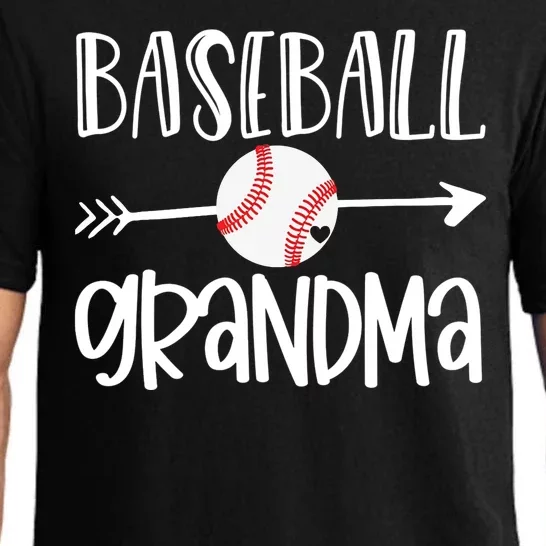 Baseball Grandma Arrow Pajama Set