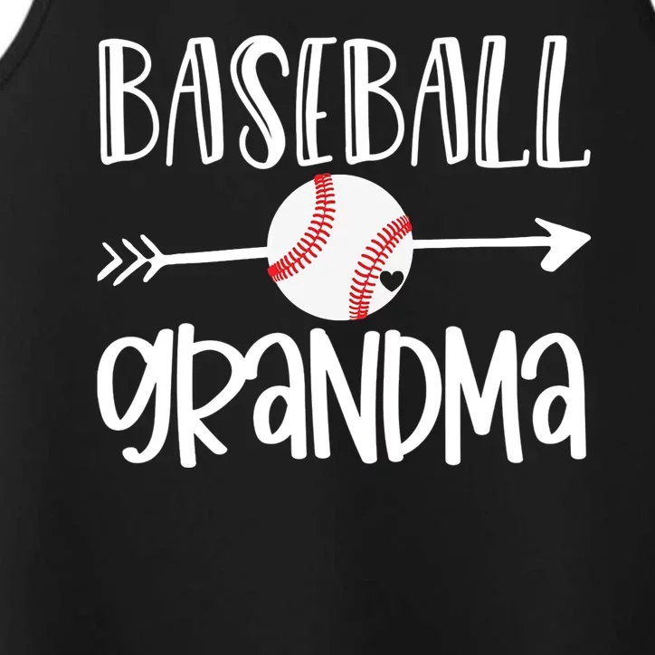 Baseball Grandma Arrow Performance Tank