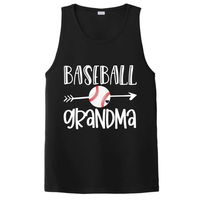 Baseball Grandma Arrow Performance Tank