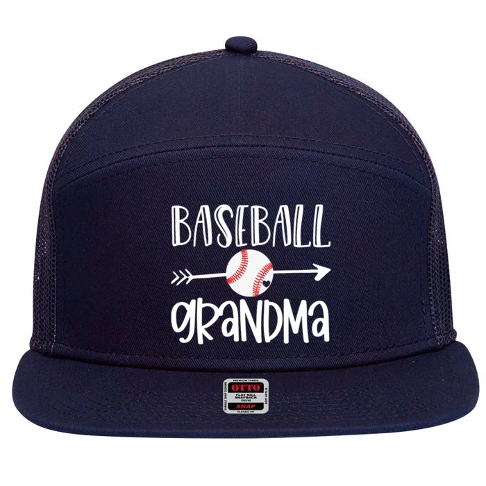 Baseball Grandma Arrow 7 Panel Mesh Trucker Snapback Hat