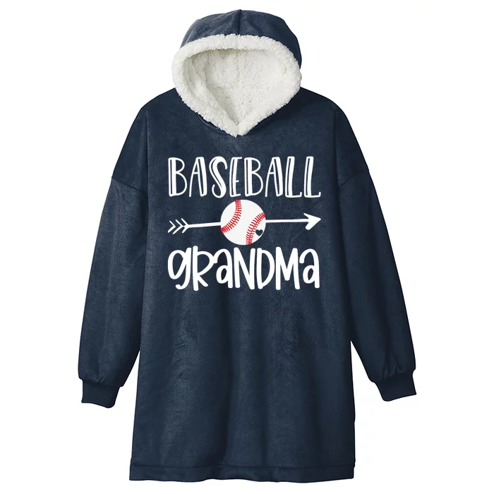 Baseball Grandma Arrow Hooded Wearable Blanket