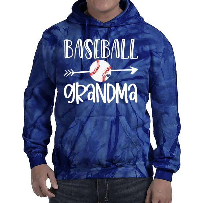 Baseball Grandma Arrow Tie Dye Hoodie