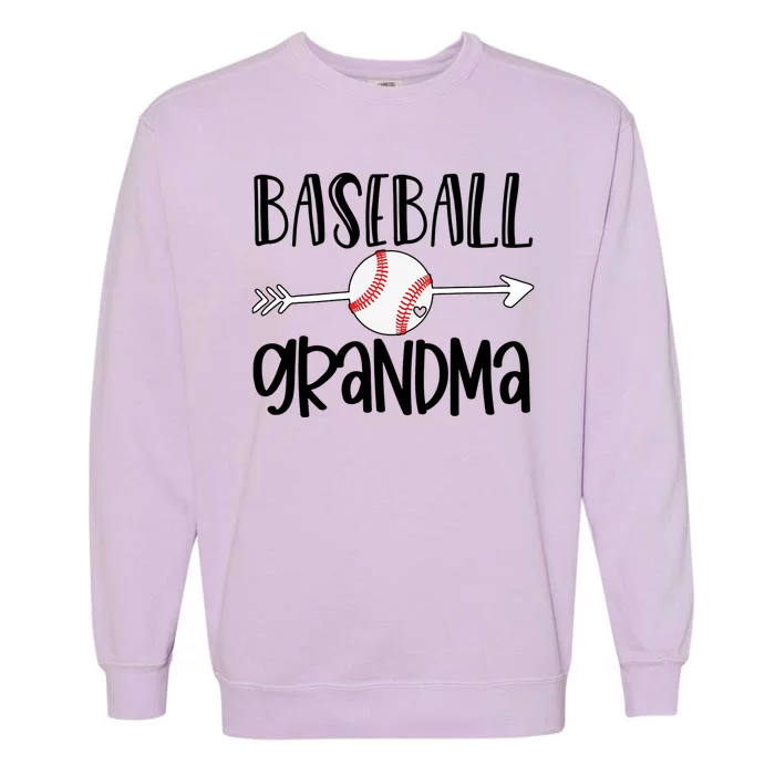 Baseball Grandma Arrow Garment-Dyed Sweatshirt