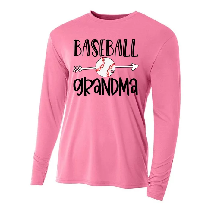 Baseball Grandma Arrow Cooling Performance Long Sleeve Crew