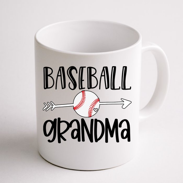 Baseball Grandma Arrow Front & Back Coffee Mug