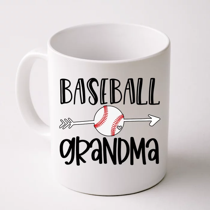 Baseball Grandma Arrow Front & Back Coffee Mug