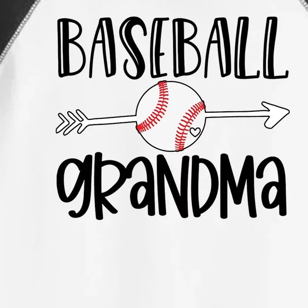 Baseball Grandma Arrow Toddler Fine Jersey T-Shirt