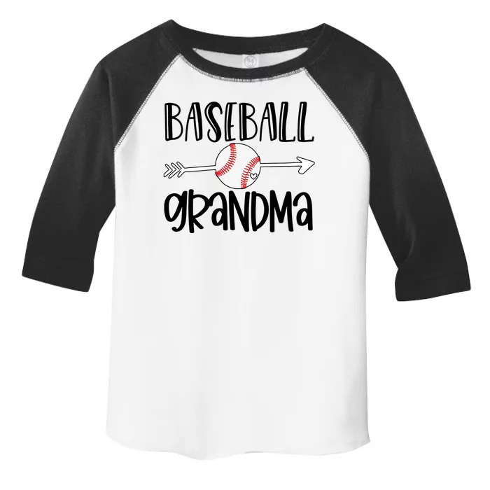 Baseball Grandma Arrow Toddler Fine Jersey T-Shirt