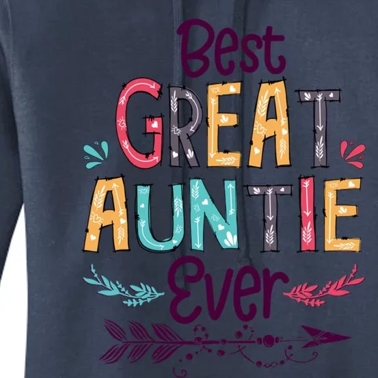 Best Great Auntie Ever Cute Arrow Family Blessing Funny Gift Women's Pullover Hoodie