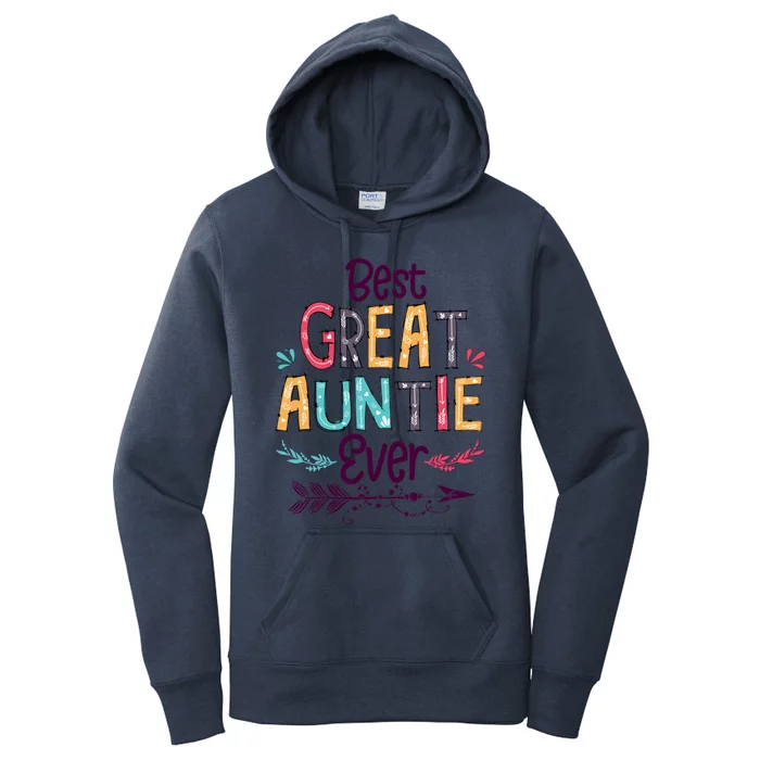 Best Great Auntie Ever Cute Arrow Family Blessing Funny Gift Women's Pullover Hoodie