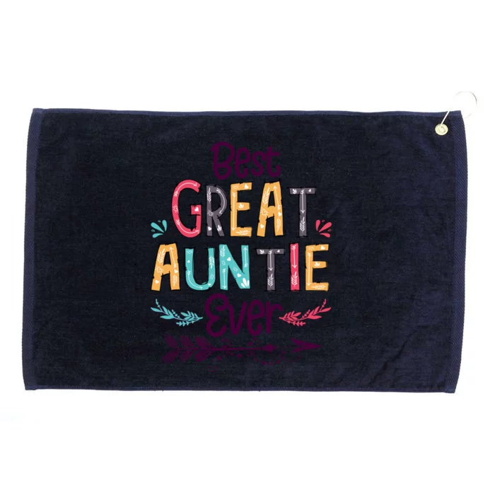 Best Great Auntie Ever Cute Arrow Family Blessing Funny Gift Grommeted Golf Towel