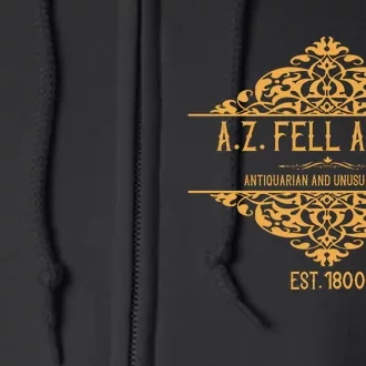 Bookish Gift A.Z. Fell And Co Antiquarian And Unusual Books Full Zip Hoodie