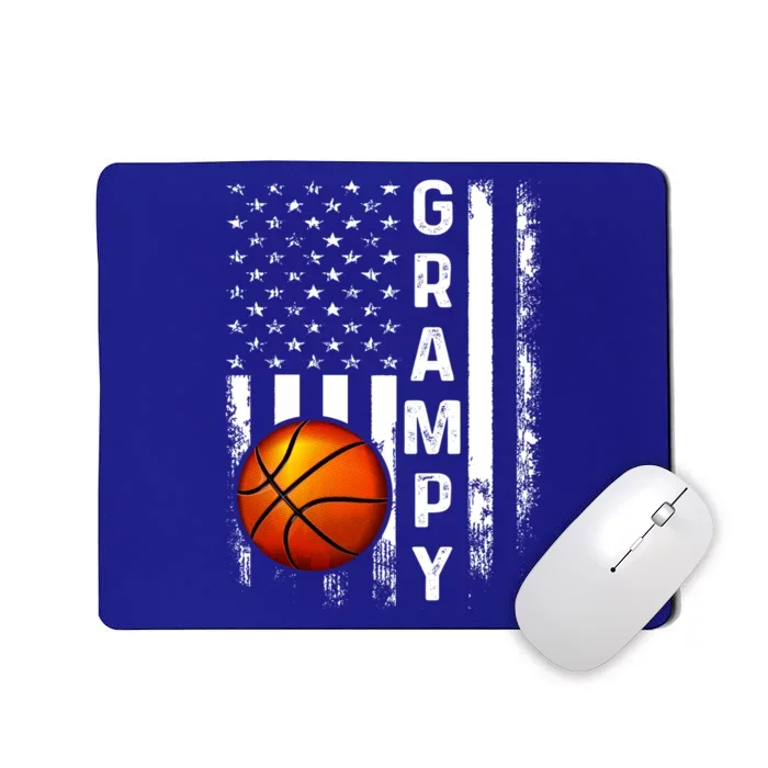 Basketball Grampy American Flag Vintage Christmas Xmas Funny Gift Mousepad