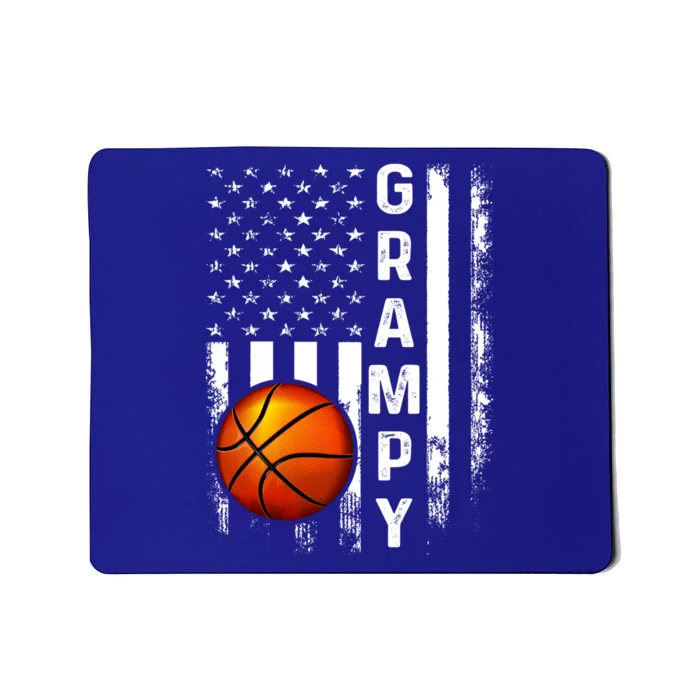 Basketball Grampy American Flag Vintage Christmas Xmas Funny Gift Mousepad