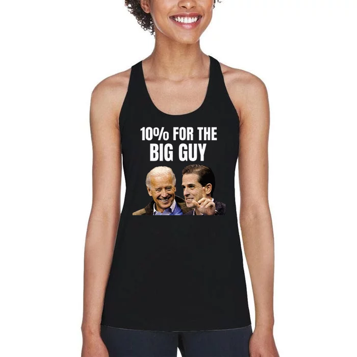 Big Guy Anti Joe Biden Women's Racerback Tank