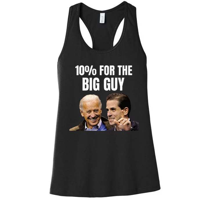 Big Guy Anti Joe Biden Women's Racerback Tank