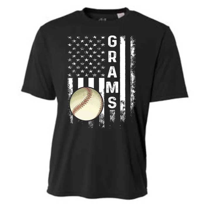 Baseball Grams American Flag Vintage Christmas Xmas Gift Cooling Performance Crew T-Shirt