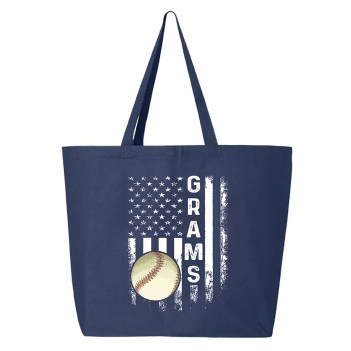 Baseball Grams American Flag Vintage Christmas Xmas Gift 25L Jumbo Tote