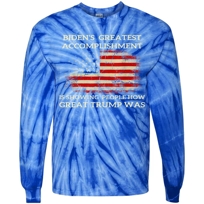 Bidens Greatest Accomplishment Is Showing Trump 2024 Tie-Dye Long Sleeve Shirt