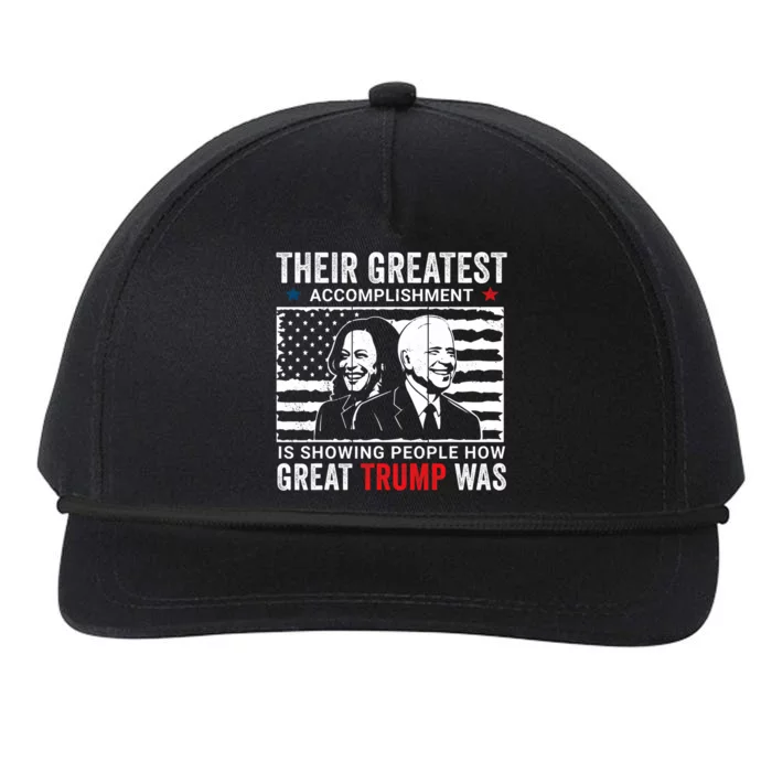 BidenS Greatest Accomplishment Funny Pro Donald Trump. Snapback Five-Panel Rope Hat