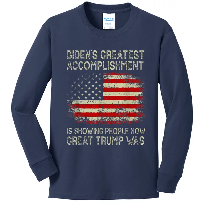 BidenS Greatest Accomplishment Is Showing Kids Long Sleeve Shirt