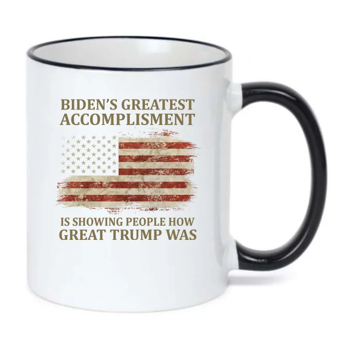 Bidens Greatest Accomplishment Is Showing People How Great Trump Was Usa Black Color Changing Mug