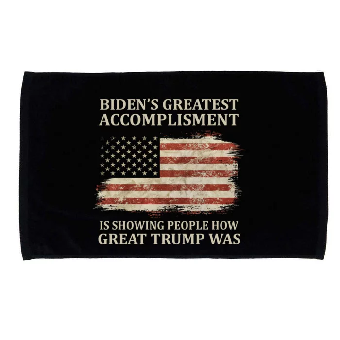 Bidens Greatest Accomplishment Is Showing People How Great Trump Was Usa Microfiber Hand Towel