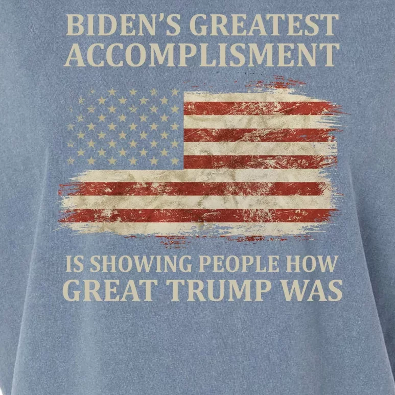 Bidens Greatest Accomplishment Is Showing People How Great Trump Was Usa Garment-Dyed Women's Muscle Tee