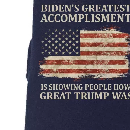 Bidens Greatest Accomplishment Is Showing People How Great Trump Was Usa Doggie 3-End Fleece Hoodie