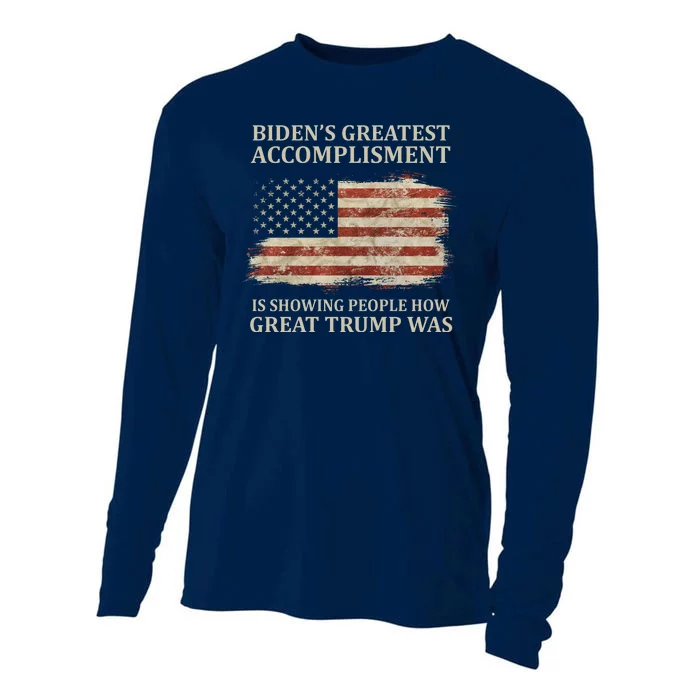 Bidens Greatest Accomplishment Is Showing People How Great Trump Was Usa Cooling Performance Long Sleeve Crew