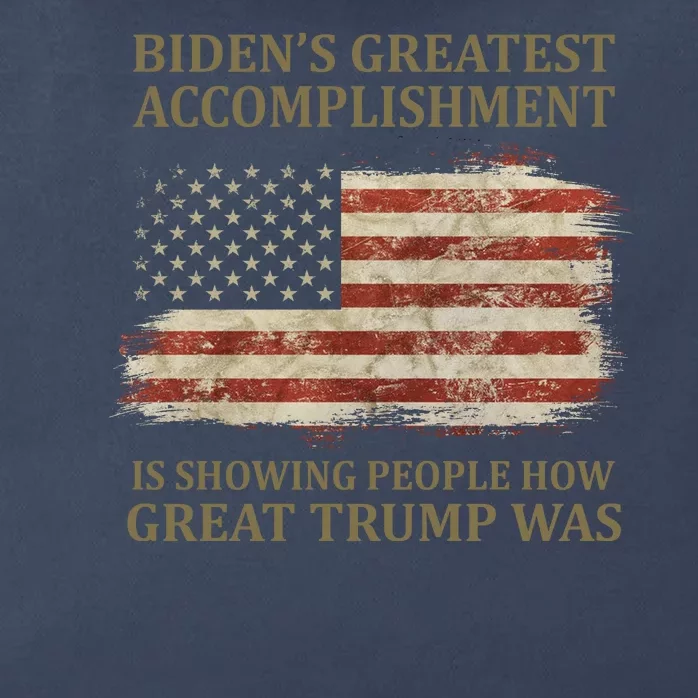 Bidens Greatest Accomplishment Is Showing People How Great Trump Was Usa Zip Tote Bag